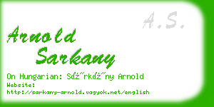 arnold sarkany business card